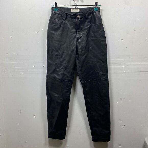 Hugo Buscati Collection Leather Pants Size 6 - Picture 1 of 6